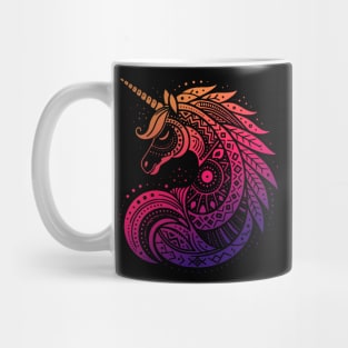 Ethereal Tribal Unicorn: Blending Mythology with Modern Styling Mug